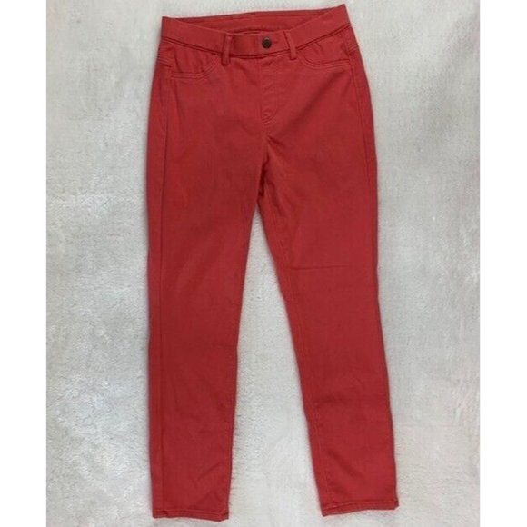 UniQlo Womens Size XS Jeggings Coral Color Stretch Pull On - Picture 1 of 4